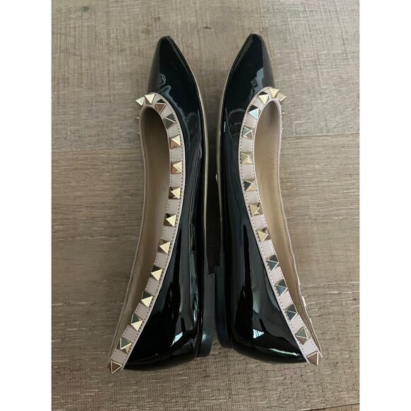 Valentino Garavani black Patent leather Rockstud Ballet Flats size 35 - Picture 10 of 11